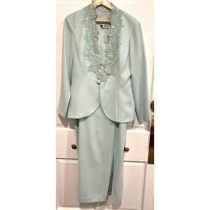Karen Miller New York - 2 pc special occasion light blue separates women size 12